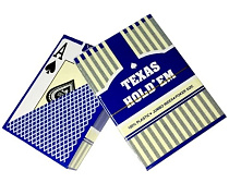 игральные карты Texas Holdem, синяя рубашка