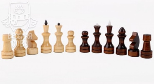 Шахматы обиходные лакированные в комплекте с доской (Орлов)