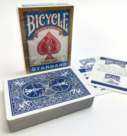 Игральные карты Bicycle 54 (Standard) (Original USA), синяя рубашка