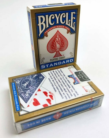 Игральные карты Bicycle 54 (Standard) (Original USA), синяя рубашка
