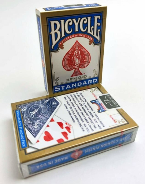 Игральные карты Bicycle 54 (Standard) (Original USA), синяя рубашка
