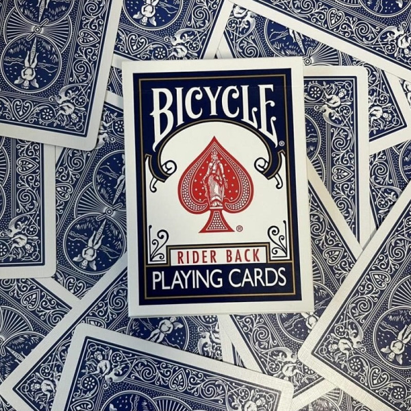 Игральные карты Bicycle 54 (Rider back core) (Original USA), синяя рубашка