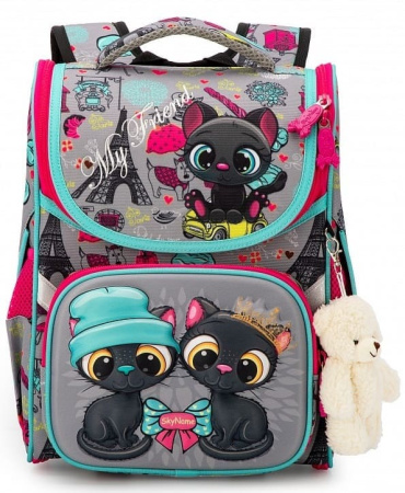 ранец SkyName 2072 с пеналом и мешком и брелоком мишкой
