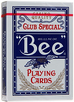 Игральные карты Bee 54 (картон 300G), синяя рубашка
