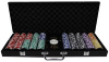 Фабрика Покера: Набор из 500 фишек для покера с номиналом в кожаном кейсе