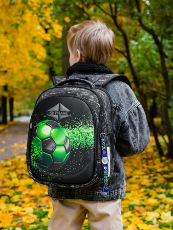 ранец SkyName 6037 с пеналом и мешком и с часами