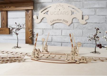 Сборная модель Ugears Переезд с рельсами