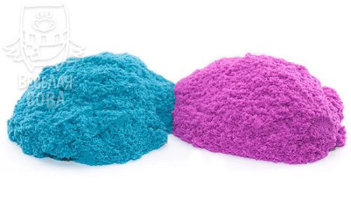 Цветной кинетический песок WABA fun синий и фиолетовый