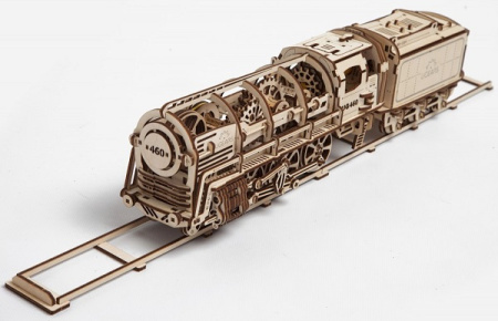 Сборная модель Ugears Локомотив с тендером