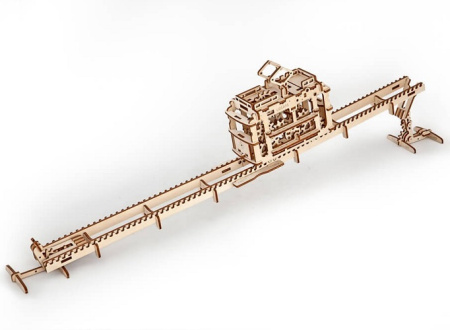 Сборная модель Ugears Трамвай с рельсами