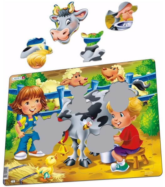 Дети на ферме: Корова