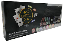 Фабрика Покера: Набор из 500 фишек для покера с номиналом в кожаном кейсе