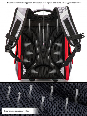 ранец SkyName 2076 с пеналом и мешком и брелоком мишкой