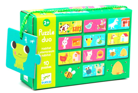 Пазл-пара Где живет?