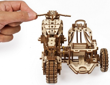 Сборная модель Ugears Мотоцикл Scrambler UGR-10 с коляской
