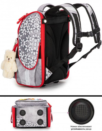 ранец SkyName 2076 с пеналом и мешком и брелоком мишкой