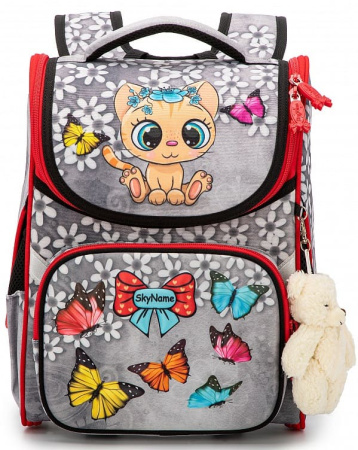ранец SkyName 2076 с пеналом и мешком и брелоком мишкой
