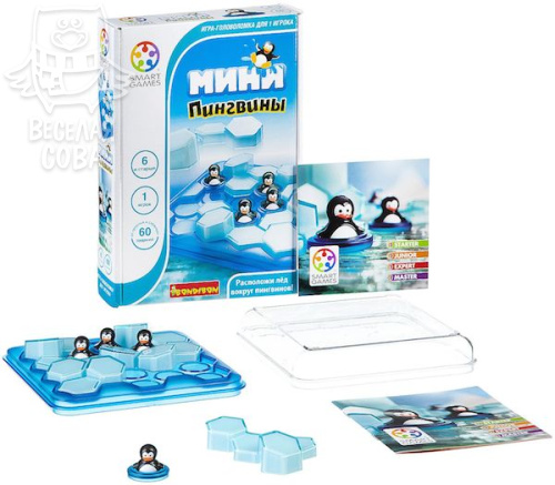 Логическая настольная игра-головоломка Bondibon Мини-Пингвины