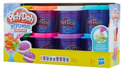 Набор пластилина из 8 банок Play-Doh Plus (Hasbro) A1206EU4