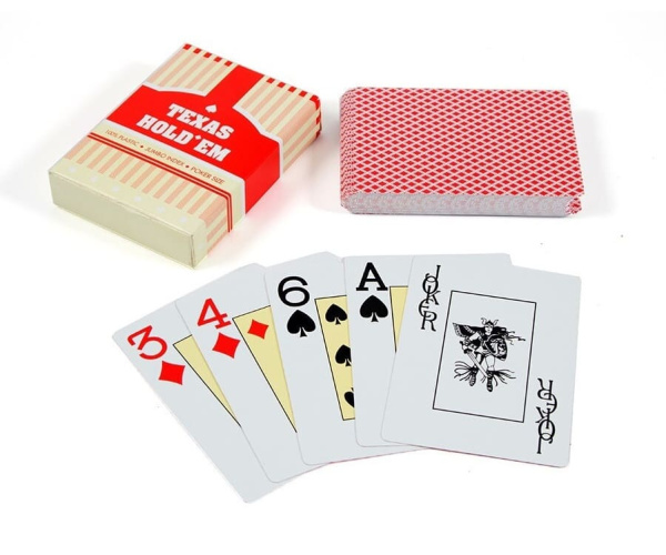 игральные карты Texas Holdem, красная рубашка