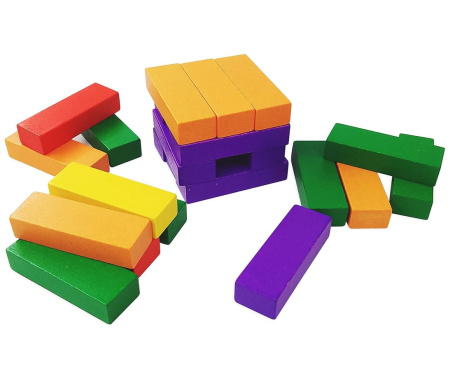 Башня цветная (с карточками-заданиями)