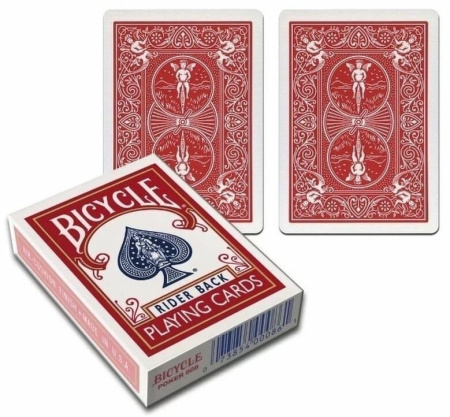 Игральные карты Bicycle 54 (Rider back core) (Original USA), красная рубашка