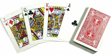 Игральные карты Bicycle 54 (Bridge size) (Original USA), красная рубашка