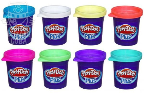 Набор пластилина из 8 банок Play-Doh Plus (Hasbro)