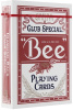 Игральные карты Bee 54 (картон 300G), красная рубашка
