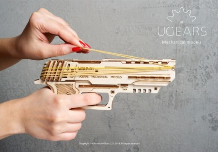 Сборная модель Ugears Пистолет Вольф-01 (Wolf-01)