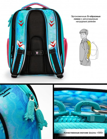 ранец SkyName 5023 с брелоком мишкой