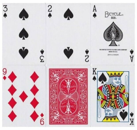 Игральные карты Bicycle 54 (Standard) (Original USA), красная рубашка