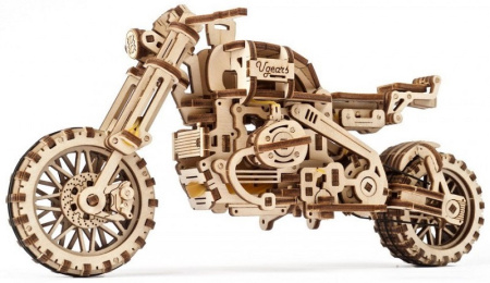 Сборная модель Ugears Мотоцикл Scrambler UGR-10 с коляской